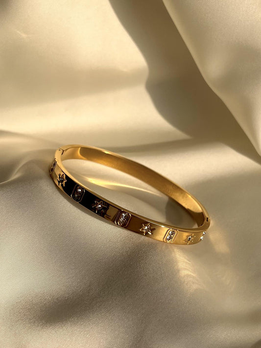Dazzling Stone Bangle Bracelet