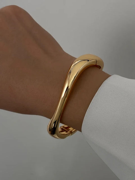 Bold Wave Cuff Bracelet