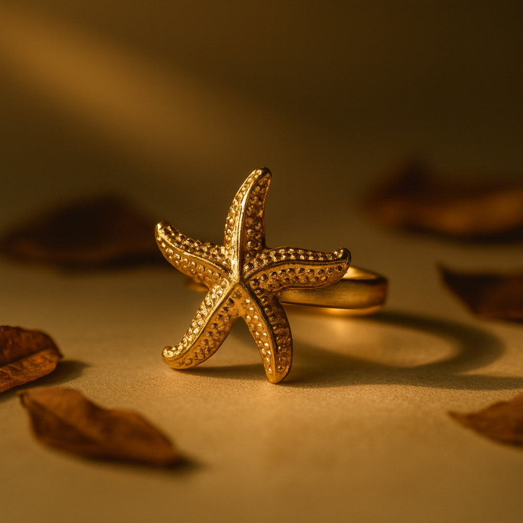 Gold Starfish Ring