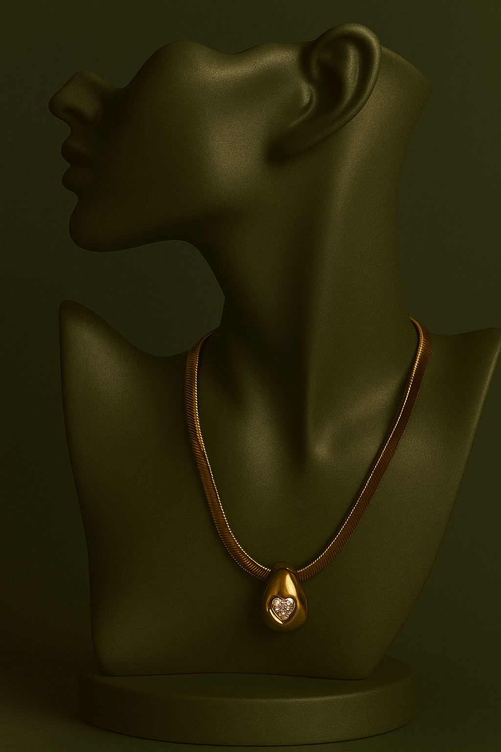 Golden Oval Pendant