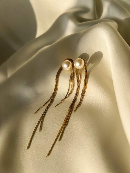 Pearl Tassel Earrings
