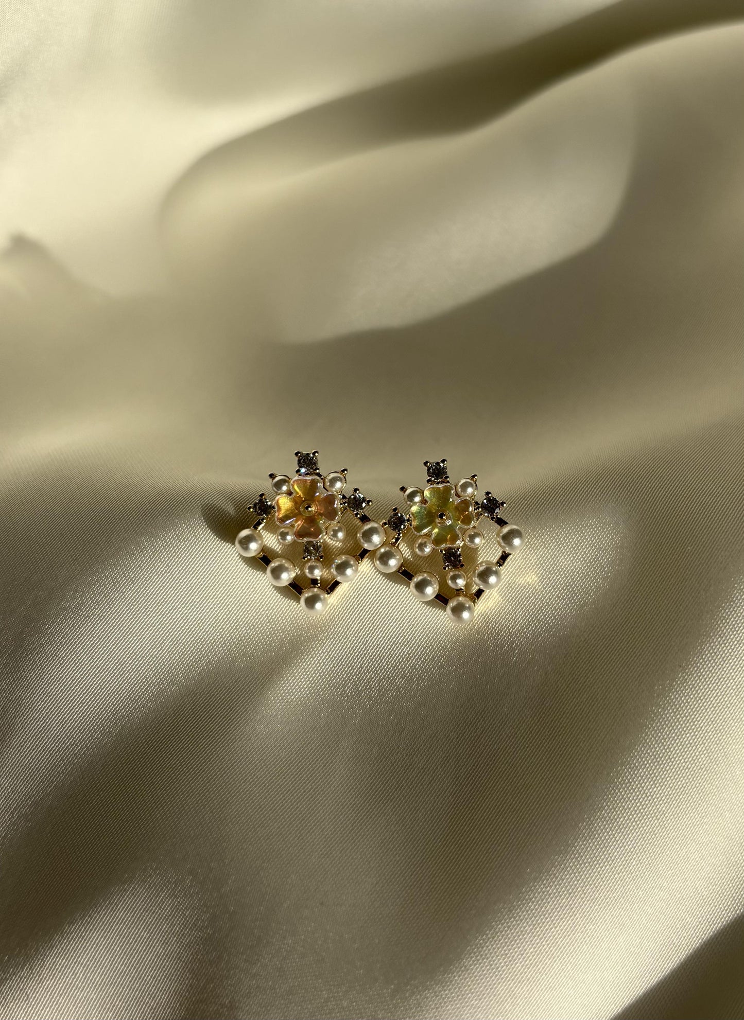 Floral Pearl Studs