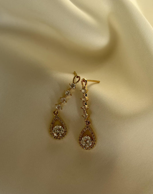 Oval Diamond Danglers