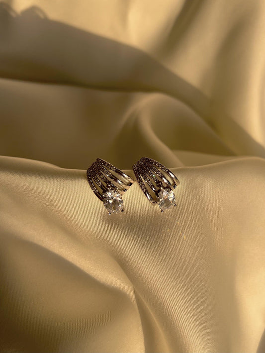 Triple C Diamond Stud Earrings