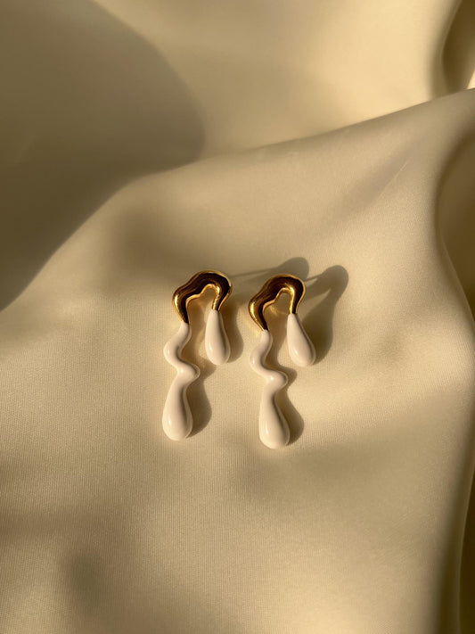 Bold Twist Drop Earrings