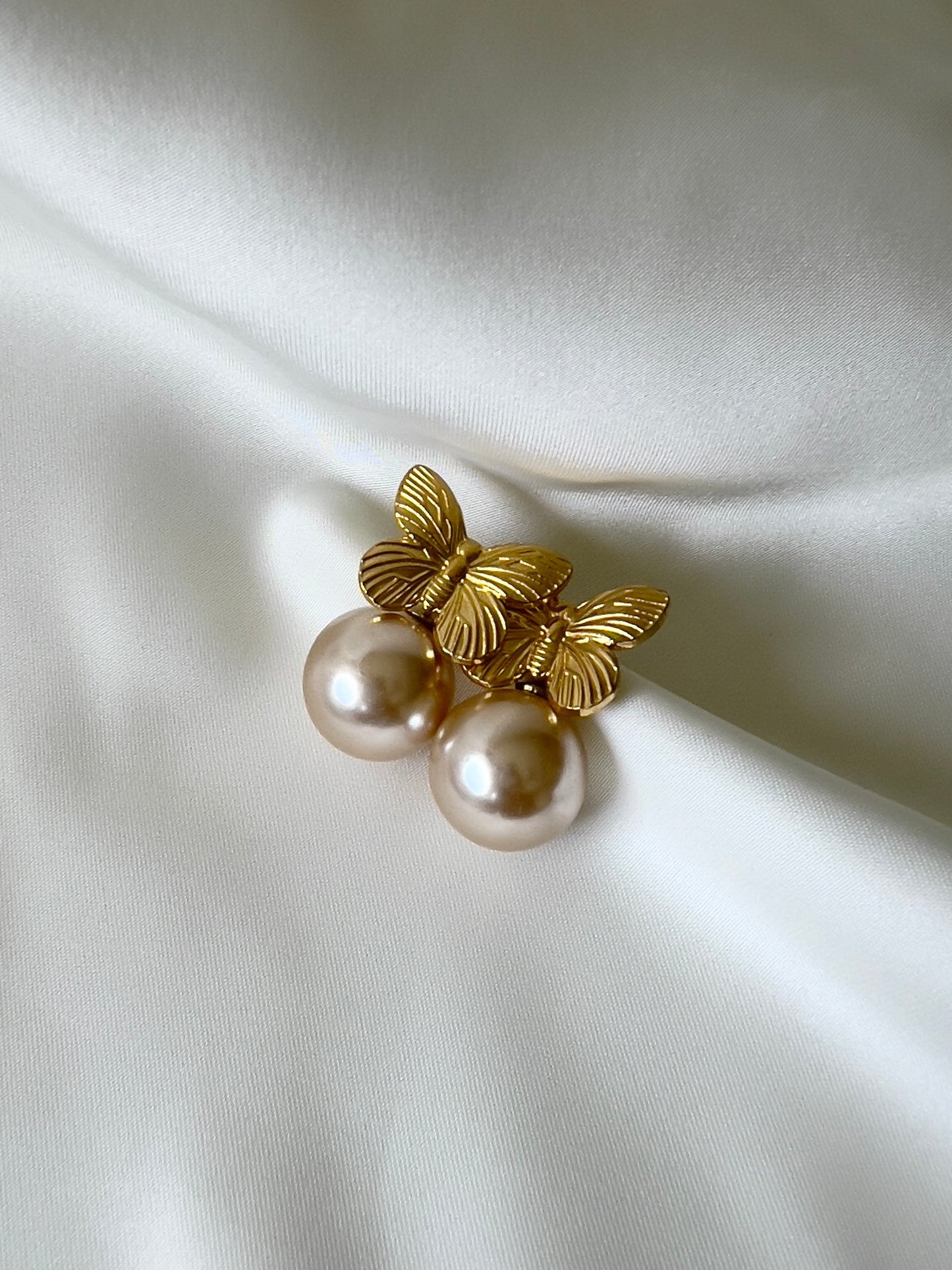 Butterfly Pearl Studs