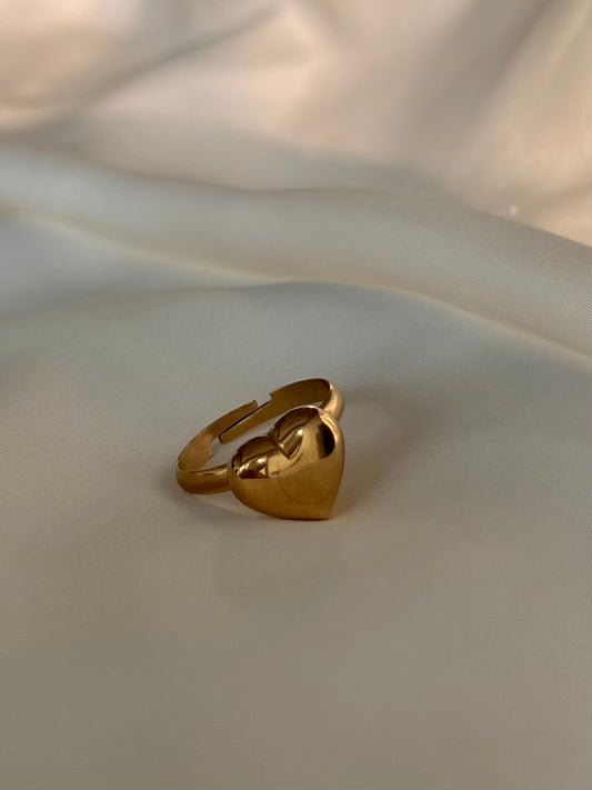 Chunky Gold Heart Ring
