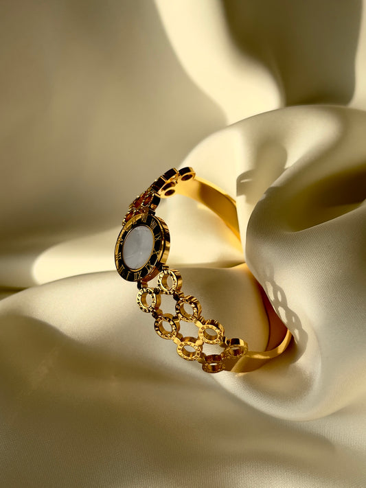 Mother Of Pearl Roman Numerals Bracelet