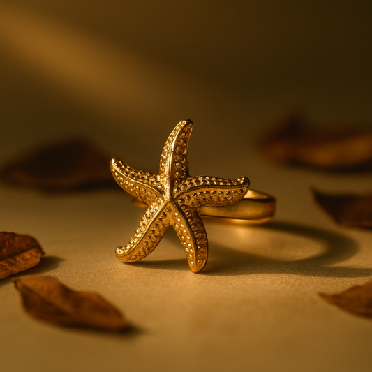 Gold Starfish Ring