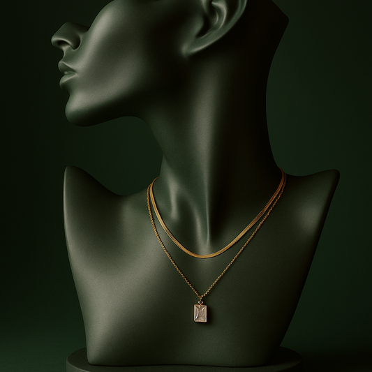 Double Layer Square Pendant