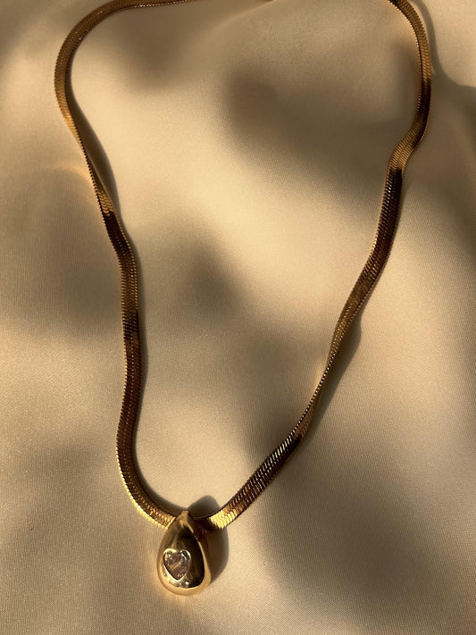 Golden Oval Pendant