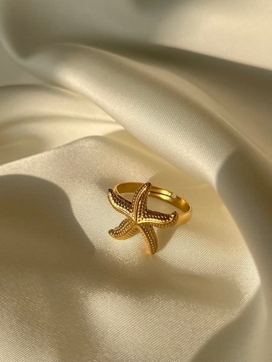 Gold Starfish Ring